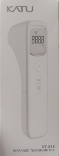 Термометр KATU KT-888 бесконтактный  (измерение температуры тела, пластик, белый, ручное управление, 2*ААА, 125 г., 0...+60, ±0.2, 0.5 сек)