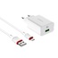 Сетевое з/у Borofone BA21A быстрая зарядка QC3.0 White + кабель MicroUSB